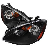 Spec'D Tuning Products - Spec-D 2002-2004 Nissan Altima Crystal Headlights w/ Amber Reflector (Matte Black Housing/Clear Lens) - Image 1