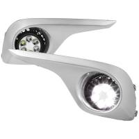 Spec'D Tuning Products - Spec-D 2011-2013 Toyota Highlander 6-LED Fog Lights Kit (Chrome Housing/Clear Lens) - Image 1