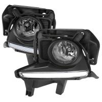 Spec'D Tuning Products - Spec-D 2014-2016 Toyota Highlander H16 Fog Lights Kit w/ LED Light Strip (Chrome Housing/Clear Lens) - Image 1