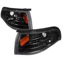 Spec'D Tuning Products - Spec-D 1994-1998 Ford Mustang Corner Parking Turn Signal Lights w/ Amber Reflector (Matte Black Housing/Clear Lens) - Image 1