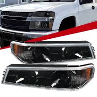 Spec'D Tuning Products - Spec-D 2004-2012 Chevrolet Colorado GMC Canyon Corner Lights (Jet Black Housing/Clear Lens) - Image 1