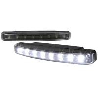 Spec'D Tuning Products - Spec-D Universal 4W 8 LED 6000K Daytime Running Lights (Matte Black Housing/Clear Lens) - Image 1