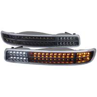 Spec'D Tuning Products - Spec-D 1999-2007 GMC Sierra/Yukon/Yukon XL Bumper Lights w/ Sequential Turn Signal Lights (Matte Black Housing/Clear Lens) - Image 1