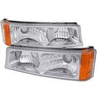 Spec'D Tuning Products - Spec-D 2002-2007 Chevrolet Silverado/Avalanche Bumper Lights (Chrome Housing/Clear Lens) - Image 1