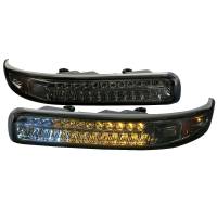 Spec'D Tuning Products - Spec-D 1999-2002 Chevrolet Silverado/ 2000-2006 Tahoe Suburban LED Bumper Lights (Chrome Housing/Smoke Lens) - Image 1