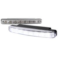 Spec'D Tuning Products - Spec-D Universal 4W 8 LED 6000K Daytime Running Lights (Chrome Housing/Clear Lens) - Image 1