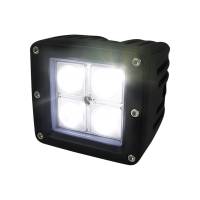 Spec'D Tuning Products - Spec-D Universal Off Road 6000K Spot Beam 16W 4-LED Cube Fog Light w/ Stainless Steel Mounting Bracket (Black Aluminum Housing/Glass Lens) - Image 1