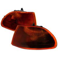 Spec'D Tuning Products - Spec-D 1992-1995 Honda Civic Sedan Corner Lights (Chrome Housing/Amber Smoke Lens) - Image 1