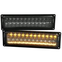Spec'D Tuning Products - Spec-D 1988-1998 Chevrolet C/K Blazer/Tahoe/Silverado GMC Sierra/Yukon LED Bumper Lights (Chrome Housing/Smoke Lens) - Image 1
