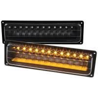 Spec'D Tuning Products - Spec-D 1988-1999 Chevrolet C/K Blazer/Tahoe/Silverado GMC Sierra/Yukon LED Bumper Lights (Matte Black Housing/Clear Lens) - Image 1