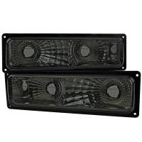 Spec'D Tuning Products - Spec-D 1988-1999 Chevrolet C/K C10/Suburban/Silverado/Tahoe GMC Sierra/Yukon Bumper Lights (Chrome Housing/Smoke Lens) - Image 1
