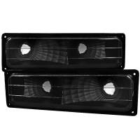 Spec'D Tuning Products - Spec-D 1988-1999 Chevrolet C/K C10/Suburban/Silverado/Tahoe GMC Sierra/Yukon Bumper Lights (Matte Black Housing/Clear Lens) - Image 1