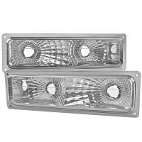 Spec'D Tuning Products - Spec-D 1988-1999 Chevrolet C/K C10/Suburban/Silverado/Tahoe GMC Sierra/Yukon Bumper Lights (Chrome Housing/Clear Lens) - Image 1