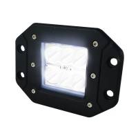 Spec'D Tuning Products - Spec-D Universal Off Road 6000K Spot Beam 18W 6-LED Cub Fog Light w/ Stainless Steel Mounting Bracket (Black Aluminum Housing/Glass Lens) - Image 1