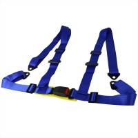 Spec'D Tuning Products - Spec-D Universal Blue 4 Point Racing Seat Belt Buckle Safety Harness - Image 1