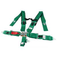 Spec'D Tuning Products - Spec-D Universal Green 5 Point Latch & Link Racing Seat Belt Safety Harness - Image 1