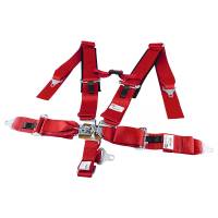 Spec'D Tuning Products - Spec-D Universal Red 5 Point Latch & Link Racing Seat Belt Safety Harness - Image 1