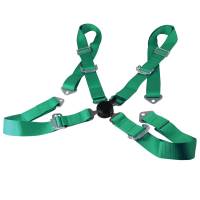 Spec'D Tuning Products - Spec-D Universal Green 4 Point Quick Release Camlock Racing Seat Belt Safety Harness - Image 1