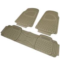Spec'D Tuning Products - Spec-D Universal PVC Rubber Floor Mats - 3PC (Beige) - Image 1