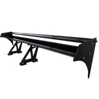 Spec'D Tuning Products - Spec-D Universal Black CNC Aluminum 52" Non-Adjustable Double Deck Trunk Spoiler Wing - Image 1