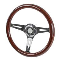 Spec'D Tuning Products - Spec-D 340mm 3-Spoke 1.75" Deep Dish Classic Wooden Style Steering Wheel - Image 1