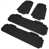 Spec'D Tuning Products - Spec-D Universal PVC Rubber Non-Slip Floor Mats - 4PC (Black) - Image 1