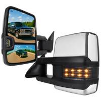 Spec'D Tuning Products - Spec-D 1988-2000 Chevrolet C/K Tahoe GMC Yukon/Suburban Power Adjustable, Heated, & Manual Extendable Towing Mirrors w/ LED Amber Smoke Turn Signal & Clearance Lights - Image 1