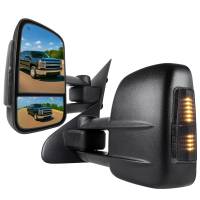 Spec'D Tuning Products - Spec-D 2014-2018 Chevrolet Silverado/GMC Sierra Power Heated Manual Extendable Towing Mirrors w/ Smoke Lens LED Turn Signal Lights - Image 1