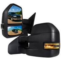 Spec'D Tuning Products - Spec-D 2004-2006 Ford F-150 Power Adjustable, Heated, & Manual Extendable Towing Mirrors w/ Smoke Lens LED Turn Signal Lights - Image 1