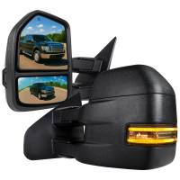 Spec'D Tuning Products - Spec-D 2007-2014 Ford F-150 Power Adjustable, Heated, & Manual Extendable Towing Mirrors w/ Smoke Lens LED Turn Signal & Puddle Lights - Image 1