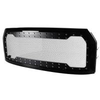 Spec'D Tuning Products - Spec-D 2015-2017 Ford F-150 Glossy Black ABS Rivet Style Grille w/ Stainless Steel Mesh - Image 1