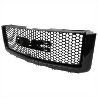 Spec'D Tuning Products - Spec-D 2007-2013 GMC Sierra 1500 Glossy Black ABS Round Punch Grille - Image 1