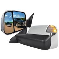 Spec'D Tuning Products - Spec-D 2013-2017 Dodge RAM 1500/2500/3500 Power Adjustable, Auto-Fold, Heated, & Manual Extendable Chrome Towing Mirrors w/ LED Turn Signal & Puddle Lights - Image 1