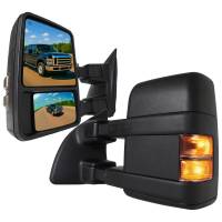 Spec'D Tuning Products - Spec-D 2008-2016 Ford F-250/F-350/F-450/F-550 Power Adjustable, Heated, & Manual Extendable Towing Mirrors w/ Smoke Lens Turn Signal Lights - Image 1