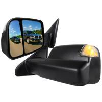 Spec'D Tuning Products - Spec-D 2002-2009 Dodge RAM Power Adjustable, Heated, & Manual Fold Towing Mirrors w/ LED Turn Signal & Puddle Lights - Image 1