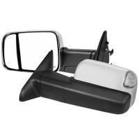 Spec'D Tuning Products - Spec-D 2009-2012 Dodge RAM 1500 Power Adjustable, Foldable, Heated, & Manual Extendable Chrome Towing Mirrors w/ Clear Lens LED Turn Signal & Puddle Lights - Image 1