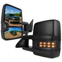 Spec'D Tuning Products - Spec-D 2002-2007 Chevrolet Silverado/ GMC Sierra/Yukon/Yukon XL Power Adjustable, Heated, & Manual Extendable Towing Mirrors w/ Smoke Lens LED Turn Signal & Clearance Lights - Image 1