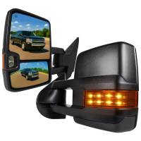 Spec'D Tuning Products - Spec-D 2007-2014 Chevrolet Silverado/Suburban/Avalanche/Tahoe GMC Sierra/Yukon/Yukon XL Power Heated Towing Mirrors w/ Amber Lens LED Turn Signal & Clearance Lights - Image 1