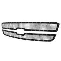 Spec'D Tuning Products - Spec-D 2003-2006 Chevrolet Silverado/Avalanche Rivet Style Black Stainless Steel 2PC Mesh Grille Insert - Image 1