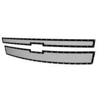 Spec'D Tuning Products - Spec-D 2014-2015 Chevrolet Silerado 1500 Rivet Style Black Stainless Steel 2PC Mesh Grille Insert - Image 1