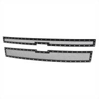 Spec'D Tuning Products - Spec-D 2014-2015 Chevrolet Silverado 1500 Rivet Style Stainless Steel 2PC Mesh Grille Insert (Black V2) - Image 1