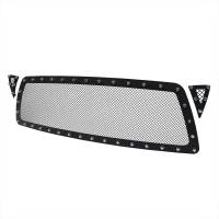 Spec'D Tuning Products - Spec-D 2005-2011 Toyota Tacoma Rivet Style Stainless Steel 3PC Mesh Grille insert (Black) - Image 1