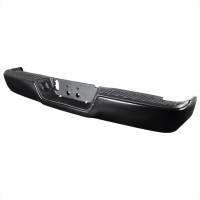 Spec'D Tuning Products - Spec-D 2009-2018 Dodge RAM 1500/ 2010-2012 RAM 2500/3500 Black Stainless Steel Replacement Factory Style Rear Step Bumper w/ License Lamps - Image 1