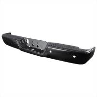 Spec'D Tuning Products - Spec-D 2009-2018 Dodge RAM 1500/2500/3500 Black Stainless Steel Factory Style Replacement Rear Step Bumper w/ License Lamp & Sensor Holes - Image 1