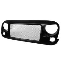 Spec'D Tuning Products - Spec-D 2007-2018 Jeep Wrangler Matte Black ABS Mesh Grille - Image 1
