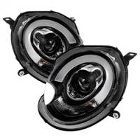 Spyder Auto - Spyder Mini Cooper 2007-2012 Projector Headlights Halogen Model Only - DRL Black PRO-YD-MC07-DRL-BK - Image 1