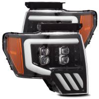 AlphaRex - AlphaRex 09-14 Ford F-150 NOVA LED Proj Headlights Plank Style Gloss Black w/Activ Light/Seq Signal - Image 1